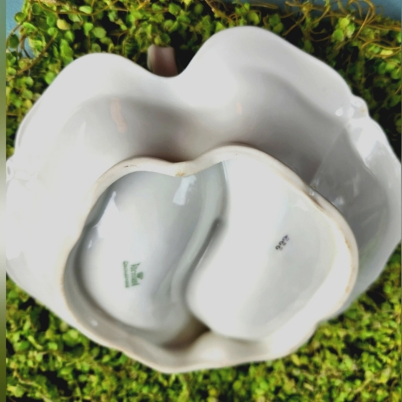 VICTORIA 50s Rare #222 Pink Roses Czech Multi Floral Relish Candy w Handle Dish - Picture 11 of 12